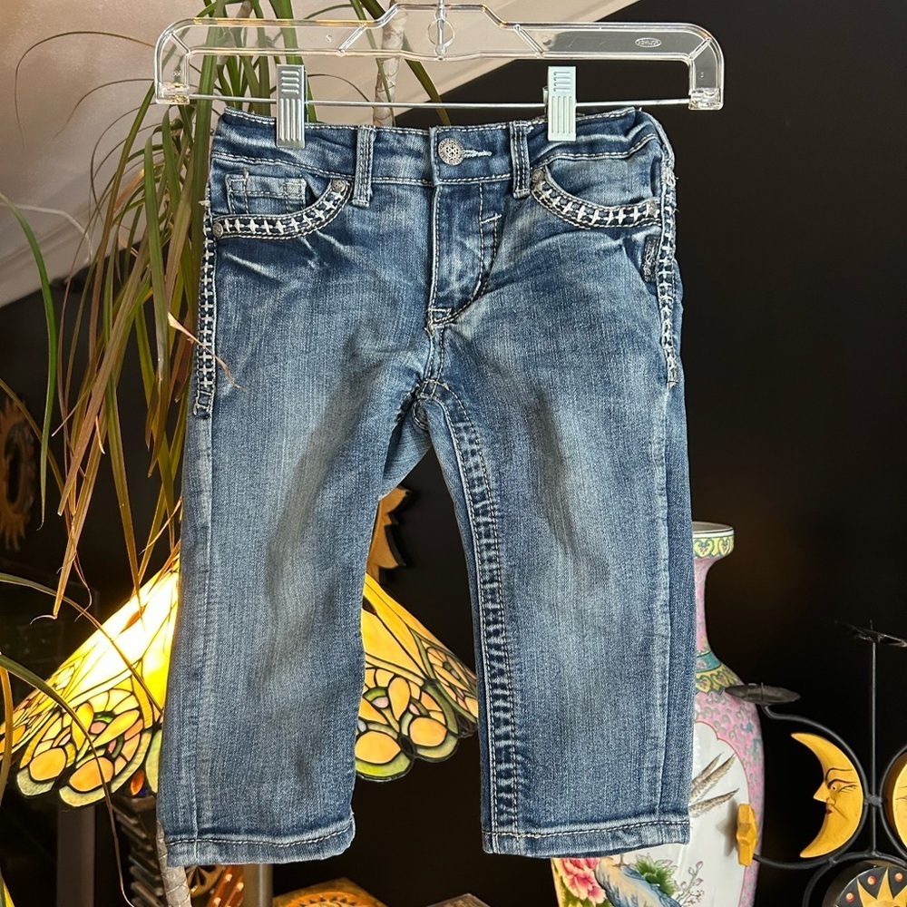 Silver Jeans Denim with Brown Patch